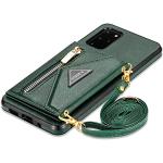 Grüne Samsung Galaxy S20 Cases Art: Geldbörsen mit Riemchen aus Kunststoff mit Band für Damen klein 