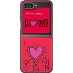SAMSUNG Slash B Keith Haring Love Eco-Friends, Flip Cover, Samsung, Galaxy Z Flip5, Mehrfarbig