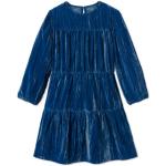 Reduzierte Blaue TCHIBO Kindersamtkleider mit Knopf aus Samt Größe 122 