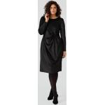 Schwarze Samtkleider mit Glitzer mit Reißverschluss aus Polyester für Damen Größe M für den für den Winter 