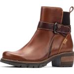 Braune Pikolinos Blockabsatz Ankle Boots & Klassische Stiefeletten mit Reißverschluss aus Leder mit Absatzhöhe 5cm bis 7cm 