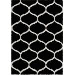 Hochflor-Teppich SANAT "Madrid" Teppiche schwarz Esszimmerteppiche