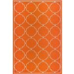 Orange SANAT HALI Rechteckige Outdoor-Teppiche aus Kunstfaser schmutzabweisend 