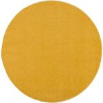 Gelbe Unifarbene SANAT HALI Runde Runde Teppiche 200 cm aus Kunstfaser 