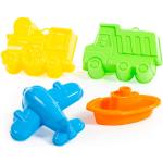 Beige Wader Sandkasten Spielzeuge mit Flugzeug-Motiv aus Kunststoff 4-teilig 