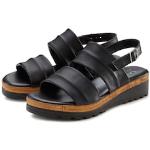Sandalette LASCANA schwarz Damen Schuhe Strandmode aus hochwertigem Leder mit leichtem Keilabsatz