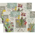 Grüne Blumenmuster Rustikale Sander Tischsets & Platzsets mit Blumenmotiv aus Textil 2-teilig 