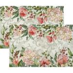 Rosa Blumenmuster Rustikale Tischsets & Platzsets aus Textil 2-teilig 