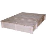 Sandkasten Mit Sitzbänken, Deckel Und Spielzeugbox Biedrax 140 X 185 X 30cm - Dunkelbraun