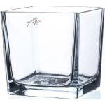 Sandra Rich Vase Glas Kastenvase Glasvase -CUBE- quadratisch klar H 12 cm - transparent Glas 508268