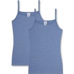 Blaue Gepunktete Sanetta Bio Nachhaltige Kinderunterhemden aus Baumwolle für Mädchen 2-teilig 