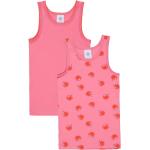 Pinke Unifarbene Sanetta Bio Nachhaltige Kinderunterhemden aus Baumwolle für Mädchen 2-teilig 