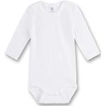 Weiße Langärmelige Sanetta Kinderlangarmbodys aus Baumwolle für Babys Größe 62 