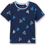 Blaue Langärmelige Sanetta Bio Printed Shirts für Kinder & Druck-Shirts für Kinder aus Jersey für Babys Größe 56 