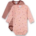 Pinke Gestreifte Sanetta Bio Nachhaltige Kinderbodys aus Baumwolle maschinenwaschbar für Mädchen Größe 56 2-teilig für den für den Herbst 