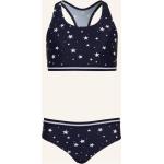 Dunkelblaue Sterne Sanetta Bustier Bikinis für Kinder aus Polyamid Größe 140 