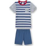 Blaue Sanetta Bio Kinderschlafanzüge & Kinderpyjamas für Jungen Größe 128 