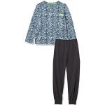 Sanetta Jungen Schlafanzug lang blau Pyjamaset, Blue Mirage, 188