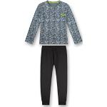 Blaue Camouflage Sanetta Bio Lange Kinderschlafanzüge für Jungen Größe 140 