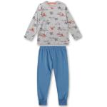 Sanetta Jungen-Schlafanzug lang Hellgrau | Hochwertiger und bequemer Schlafanzug aus Bio-Baumwolle für Jungen. Pyjamaset für Jungen 140