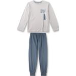Graue Unifarbene Sanetta Lange Kinderschlafanzüge aus Jersey trocknergeeignet für Jungen Größe 164 2-teilig 