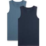 Blaue Unifarbene Sanetta Kinderunterhemden aus Baumwolle trocknergeeignet für Jungen Größe 188 2-teilig 
