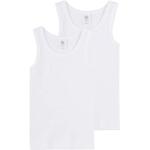 Weiße Sanetta Bio Kinderunterhemden aus Baumwolle für Jungen Größe 188 2-teilig 