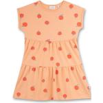 Reduzierte Orange Sanetta Bio Rundhals-Ausschnitt Kinderkleider mit Volants aus Baumwolle für Mädchen Größe 110 