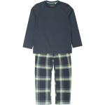 Anthrazitfarbene Sanetta Lange Kinderschlafanzüge aus Jersey für Jungen Größe 128 