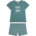 Reduzierte Blaue Sanetta Bio Kurze Kinderschlafanzüge aus Baumwolle für Mädchen Größe 140 für den für den Sommer 