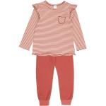 Reduzierte Rote Gestreifte Sanetta Bio Lange Kinderschlafanzüge aus Jersey für Mädchen Größe 116 