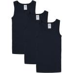 Blaue Sanetta Rundhals-Ausschnitt Kinderunterhemden aus Baumwolle für Jungen Größe 92 3-teilig 