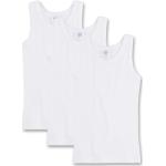 Reduzierte Weiße Sanetta Bio Nachhaltige Feinripp Unterhemden für Kinder für Mädchen Größe 176 3-teilig 