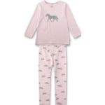 Rosa Motiv Lange Kinderschlafanzüge aus Baumwolle trocknergeeignet für Mädchen Größe 140 2-teilig 