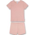 Rosa Gepunktete Sanetta Bio Kurze Kinderschlafanzüge für Mädchen Größe 140 
