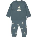 Blaue Sanetta Lange Kinderschlafanzüge aus Baumwolle für Babys Größe 86 
