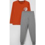 Orange Sanetta Lange Kinderschlafanzüge aus Jersey für Jungen Größe 164 