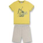 Gelbe Bio Kurze Kinderschlafanzüge für Jungen Größe 140 2-teilig 