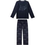 Sanetta Schlafanzug, Baumwolle, Print-Motiv, für Kinder, blau, 152