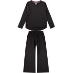 Sanetta Schlafanzug, Rundhals-Ausschnitt, Gummibund, für Kinder, schwarz, 164