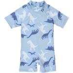 Blaue Sanetta Sportbadeanzüge & Schwimmanzüge für Kinder mit Dinosauriermotiv mit Reißverschluss aus Polyester Größe 140 für den für den Sommer 