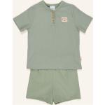 Mintgrüne Kurzärmelige Sanetta Pyjamas kurz aus Jersey für Herren Größe 5 XL 