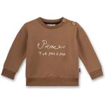 Reduzierte Braune Sanetta Bio Nachhaltige Kindersweatshirts mit Knopf aus Baumwolle maschinenwaschbar für Jungen Größe 74 