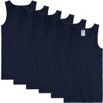 Blaue Sanetta Bio Kinderunterhemden für Jungen Größe 176 6-teilig 