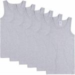 Graue Unifarbene Sanetta Bio Kinderunterhemden für Jungen Größe 164 6-teilig 