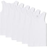 Weiße Bio Kinderunterhemden für Jungen Größe 140 6-teilig 