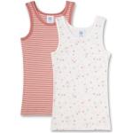 Offwhitefarbene Gestreifte Sanetta Bio Kinderunterhemden maschinenwaschbar für Mädchen Größe 92 2-teilig 