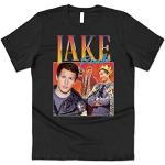 Sanfran Clothing Jake Peralta Hommage Top Lustiges Brooklyn Nine Nine Nine TV Show Retro 90er Jahre T-Shirt, Schwarz , M