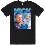Sanfran Clothing Nick Miller Homage Top Funny TV Icon Geschenk Herren Damen Mädchen T-Shirt, Schwarz , Large