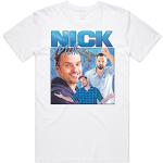 Sanfran Clothing Nick Miller Hommage Top Funny TV Icon Geschenk Herren Damen Mädchen T-Shirt, weiß, Small